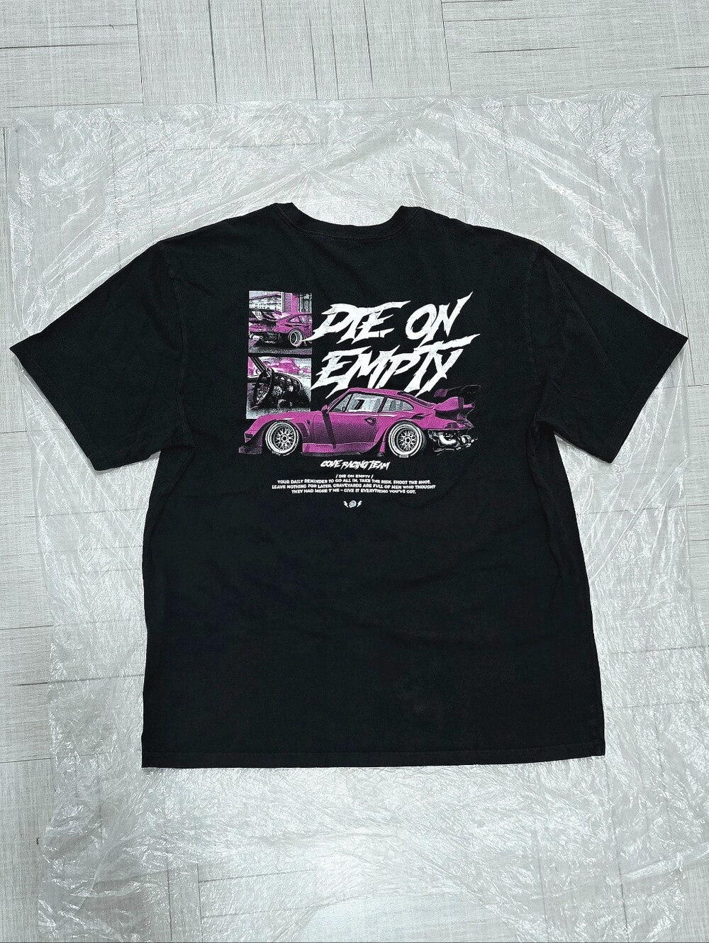 COVE USA "Die On Empty" Cove Racing Team Graphic T-Shirt - Black (Size 3XL)